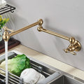 Baokemo Folding into the Wall Faucet 304 Stainless Steel Universal Rotation Faucet Kitchen Concealed Single Cold Faucet