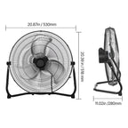 VEVOR Floor Fans 3 Speeds High Velocity Heavy Duty Industrial Fan 4800