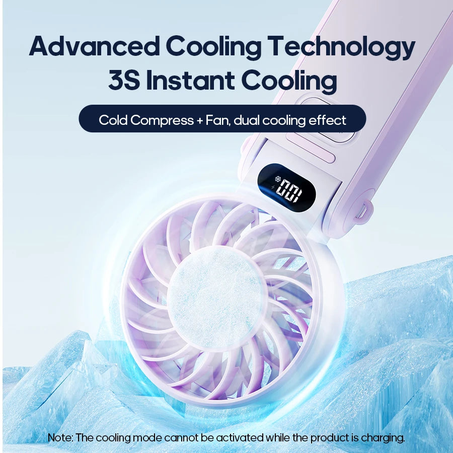 2025New Rechargeable Electric Handheld Fan 100 Speeds Adjustable Porta