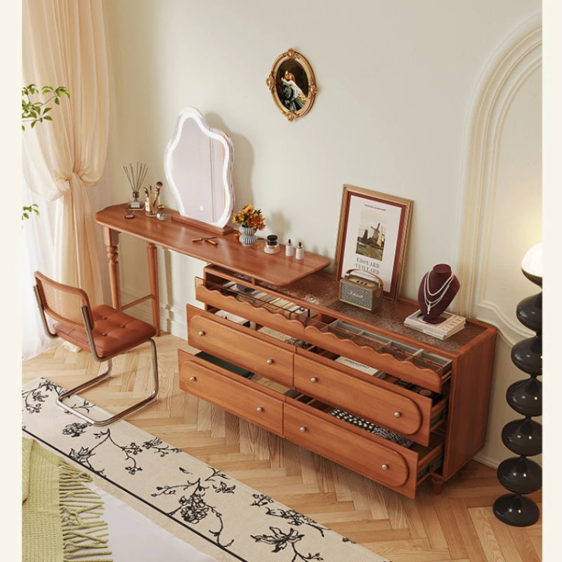Modern Mirror Lights Large Commercial Storage Organizer Dressers Makeup Vanities Elegent Unique Nordic Coiffeuse Home Furniture