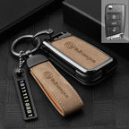 Vw Golf 5 6 Polo Passat B6 B7 Cc Skoda Jetta Universal Car Key Case Luxury Leather Key Cover Durable Secure Car Holder