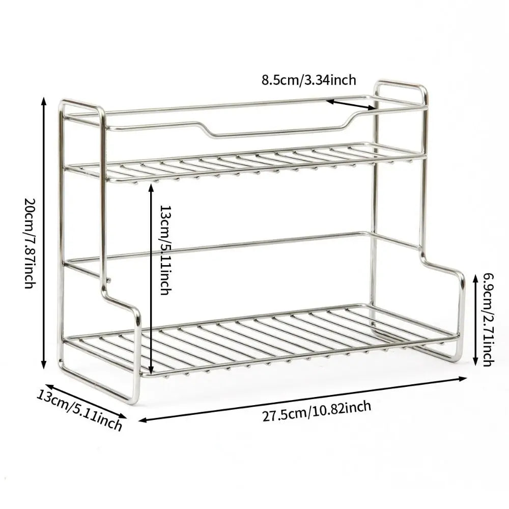Modern Kitchen Organizer Shelf Double-layer Waterproof Bathroom Storage Rack Large Capacity Space Saving Kitchen Sink Organizer