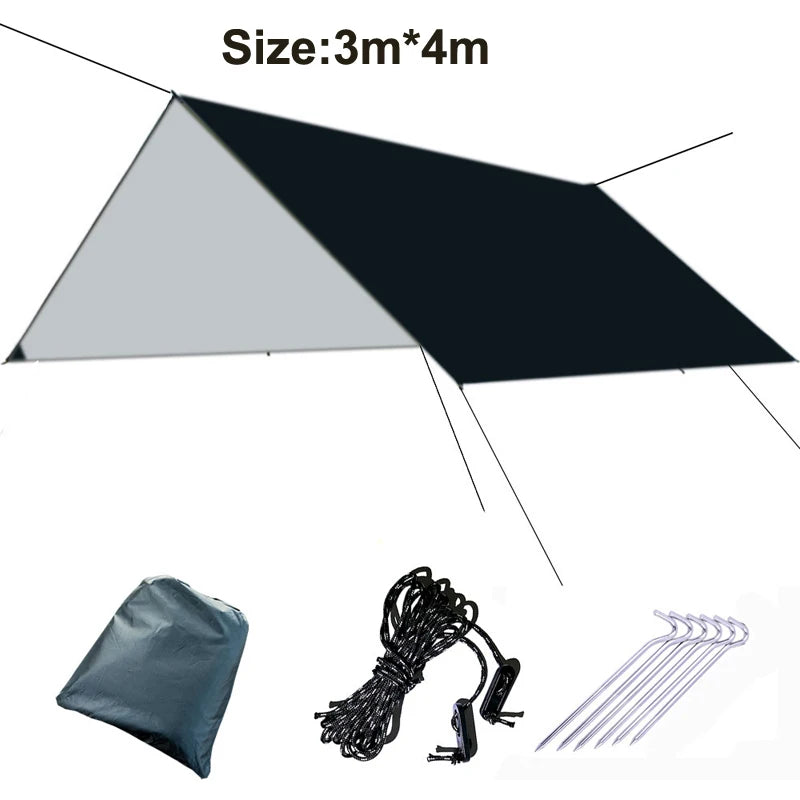 Camping Tarp Waterproof Tent Tourist Awning Shade Garden Canopy Beach Sunshade Outdoor Ultralight Sun Shelter