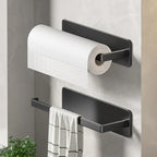 Kitchen Paper Towel Holder Wall Mount Nail-Free Kitchen Bathroom Toilet Lengthen Storage Rack Towel rack Self-Adhesive Roll Rack