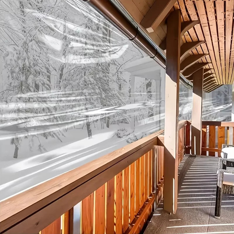 Outdoor waterproof awning, transparent plastic film, rainproof cold insulation transparent cloth