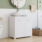 Getone washbasin Under wardrobe wardrobe White Bathroom wardrobe For bathroom, With 2 Doors 2 Trays, White, 60x31x60cm