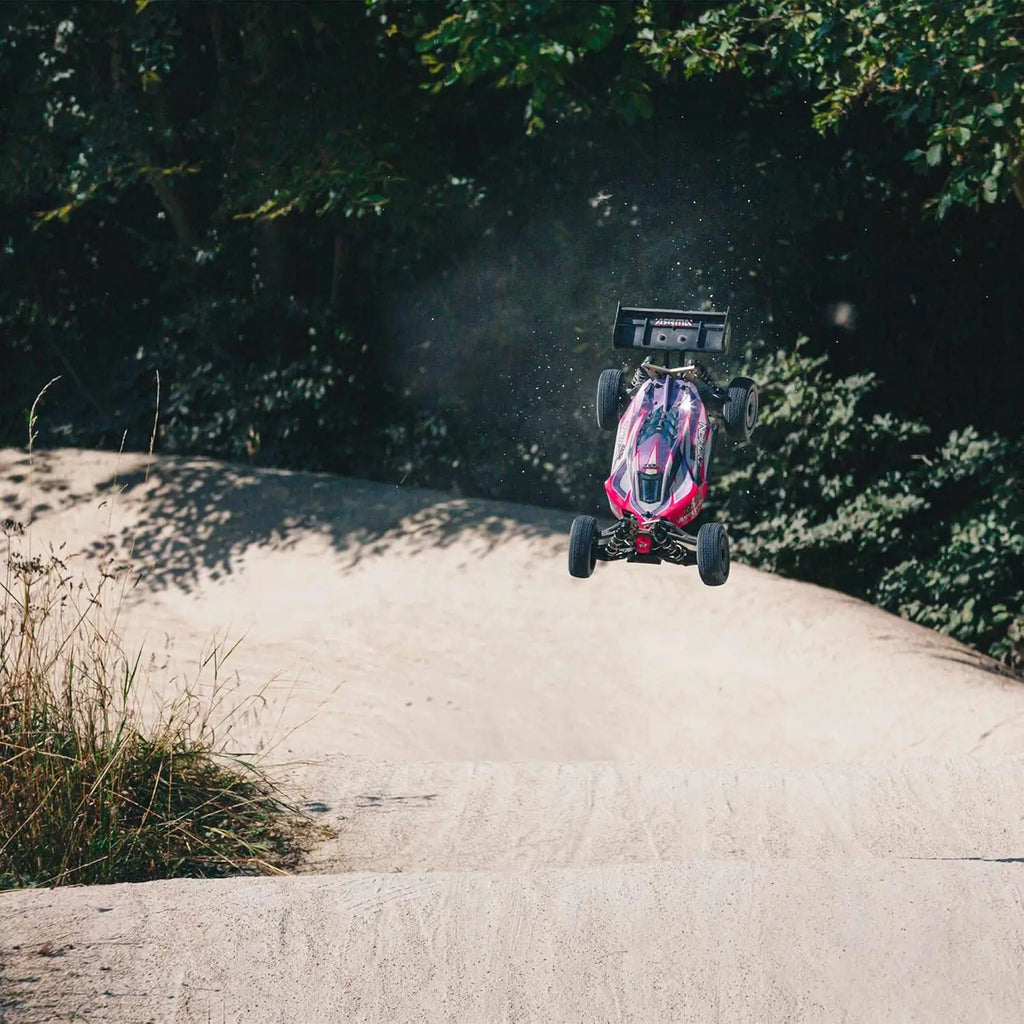 RC Car 1/8 TLR Tuned 4WD Roller Buggy, Pink/Purple, ARA8306
