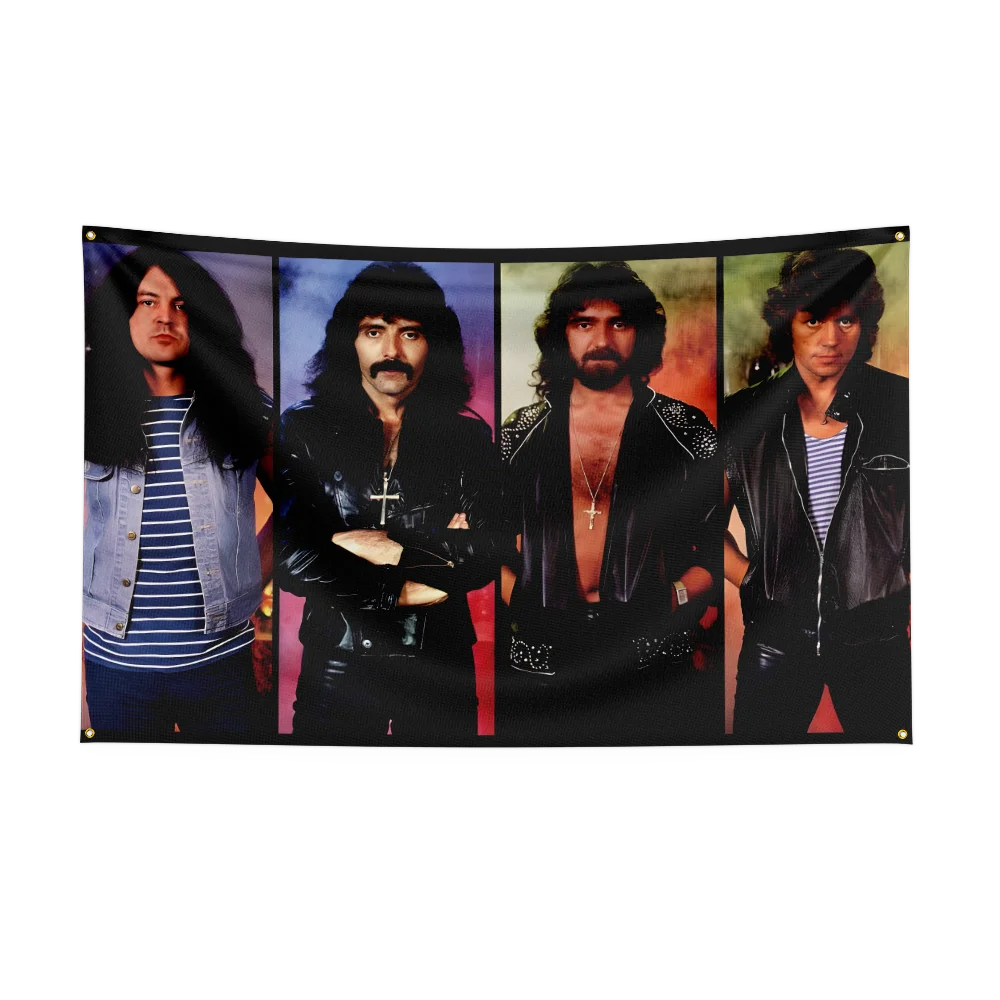 3x5 Ft Heavy Rock Band-B-Black Sabbaths Flag Polyester Digital Printing Banner for Bedroom Wall Art Out Door Tapestry