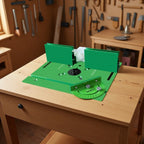 Aluminum Router Table Insert Plate w/ Miter Gauge & Fence, Flip Plate & Router Base, Required for Table Saws Workbenches Trimmer