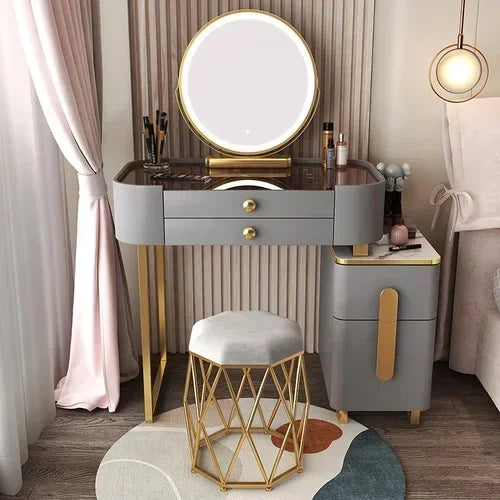 Vanity Makeup Desk Dressing Vanity Makeup Desk Organizers Mirror Storage Dressers Bedroom Multifunctional Schminktisch Furniture