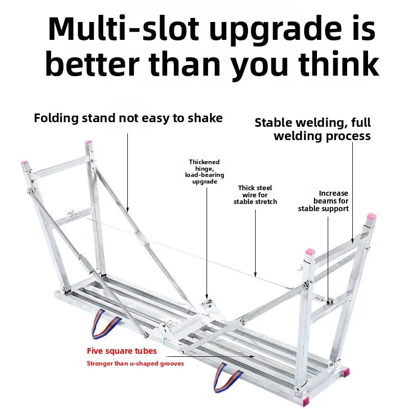 Folding telescopic stool single and double support scaffold hot dip galvanized folding footstool