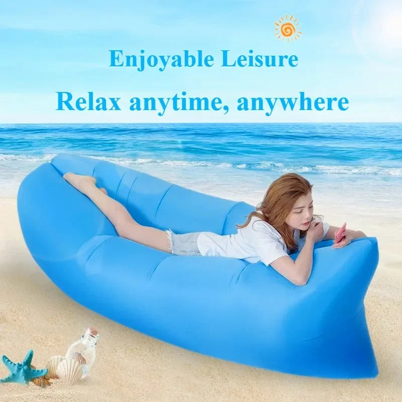 Portable Inflatable Air Sofa Bed - Compact Lounge sofa for Camping, Beach,party Lightweight Water-Resistant Outdoor Furniture