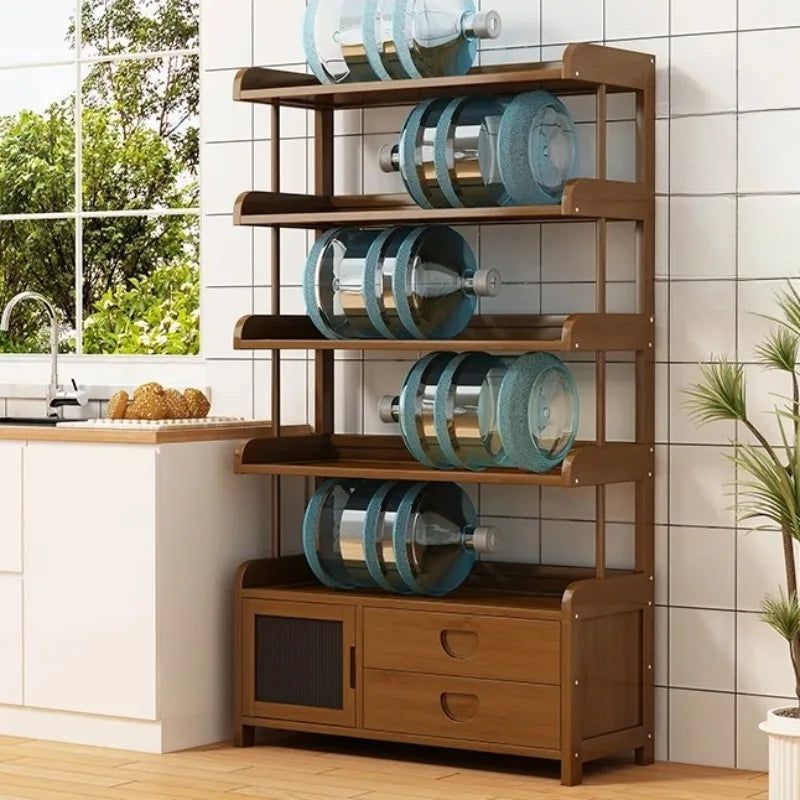 Multifunctional Kitchen Microwave Oven Shelf Multi-layer Storage Rack for Dishes Seasonings Sundries Corner Side Cabinet Organiz