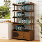 Multifunctional Kitchen Microwave Oven Shelf Multi-layer Storage Rack for Dishes Seasonings Sundries Corner Side Cabinet Organiz
