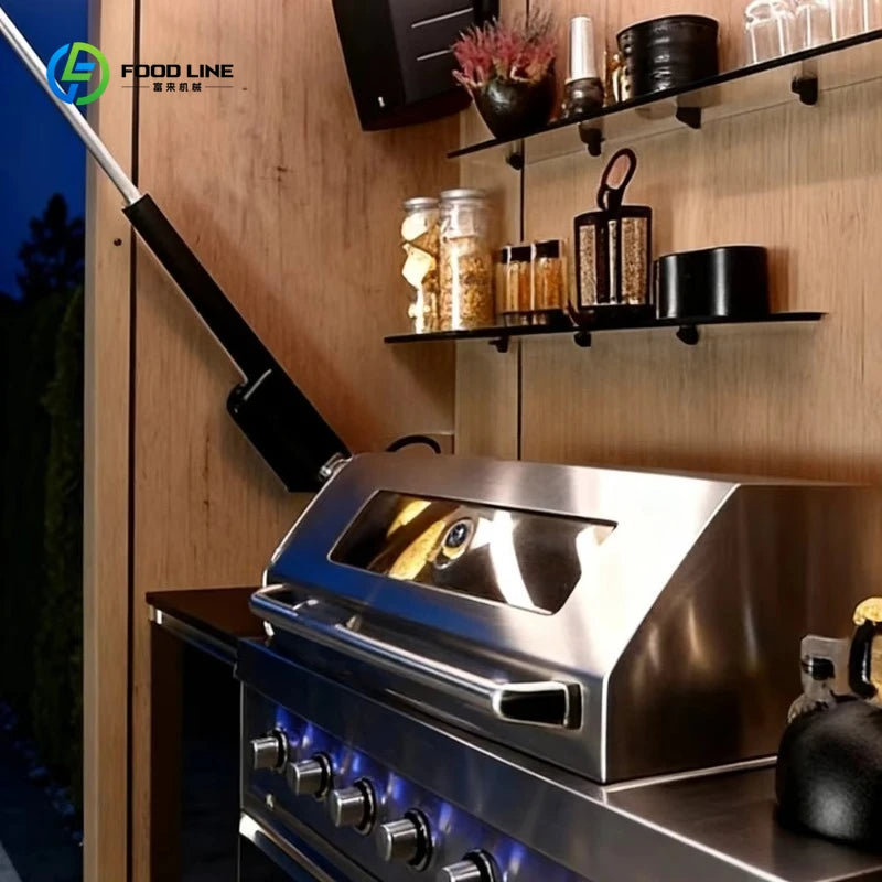 Customized Modern Premium Modular Outdoor Kitchen with Luxury Gas Grill Sink & Refrigerator Configuration
