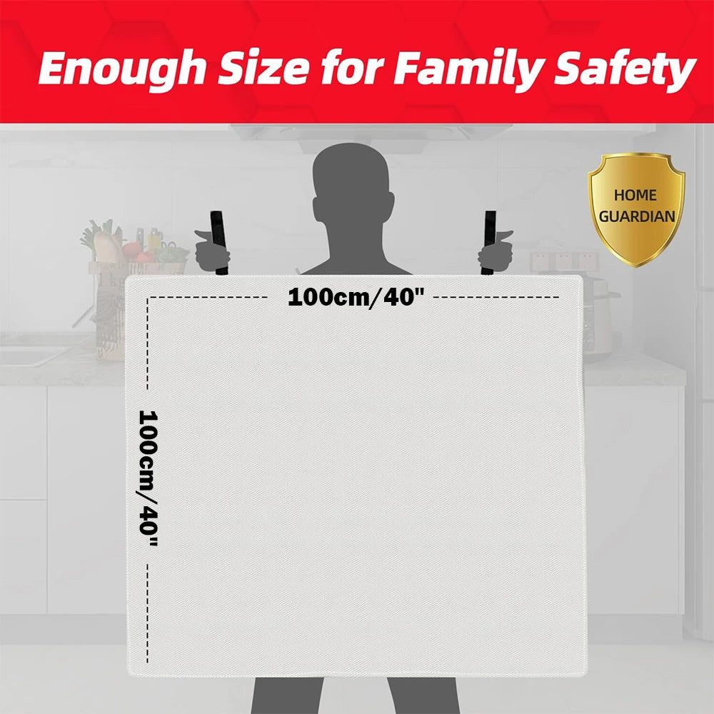 Emergency Fire Blanket Fire Extinguisher Blanket Fire Suppression Fabric Flame Retardant Towel Flame Safety Cloth for Grill Car