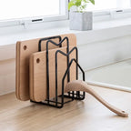 Pot Lid Holder Multi Layer Cutting Board Storage Rack Shelf Organizer Dish Drain Rack Kitchen Storage Accessories Space Saving
