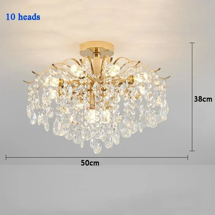 Modern Crystal LED Lights Chandelier For Living Room Decor Bedroom Ceiling Lamp Hanging Light Fixture Home Decoration Luxury