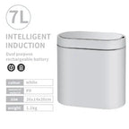7L Trash Can Smart Sensor Automatic Household Electronic Kitchen Trash Bin Toilet Waterproof Narrow Seam Sensor Bin Trash Can