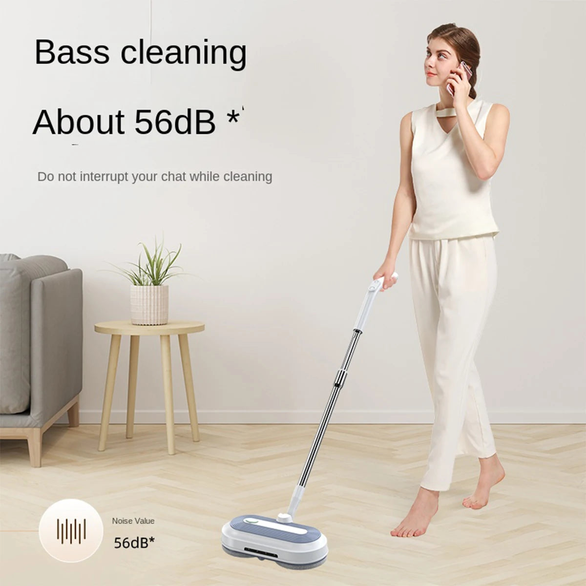 1 Wireless Rechargeable Water Spray Electric Mop, Easy To Operate, Suitable For Home Dormitory Office And Other Use