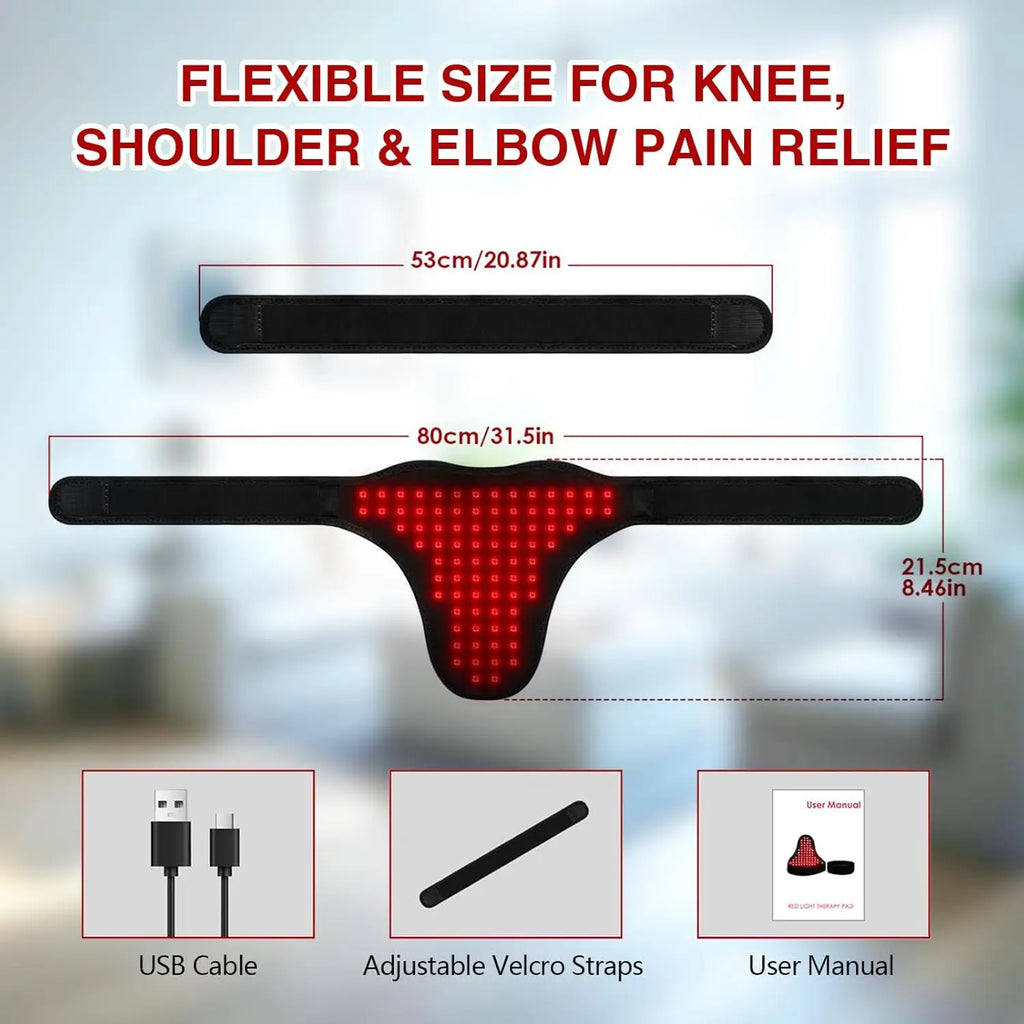 Red Light Therapy for Male Wellness,Rechargeable Wireless 660&850nm Near Infrared Light Therapy Pad for Prostate Therapy for Men