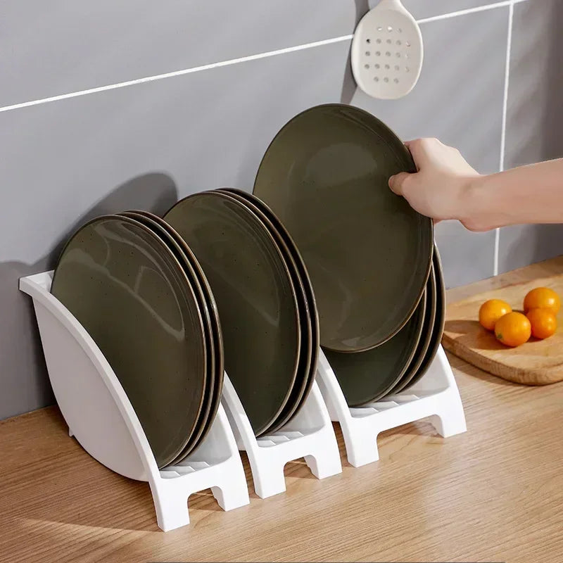 Kitchen Supplies Dish Drying Holders Organizer Upright Draining Dish Racks Organizer Plate Storage Holders for Kitchen Organizer