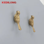 KEDLO Solid brass European luxury bird drawer knob furniture hardware kitchen cabinets gold pull handle
