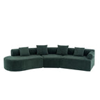 Memory Foam Sofa Set with Chenille Fabric, No Assembly Deep Seat Couch, Modern Living Room/Bedroom/Home Office Furniture