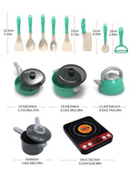 Kids Kitchen Toys Set 110/69/28pieces Play Kitchen Accessories Kit with Play Pots Pretend Food Cooking Toy Toddler Girls Boy Gif