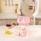 Hello Kitty Kuromi Food Storage Container—Microwave-Safe, Portable, Divided Compartments, Odor-Free, Insulated Lunch Box