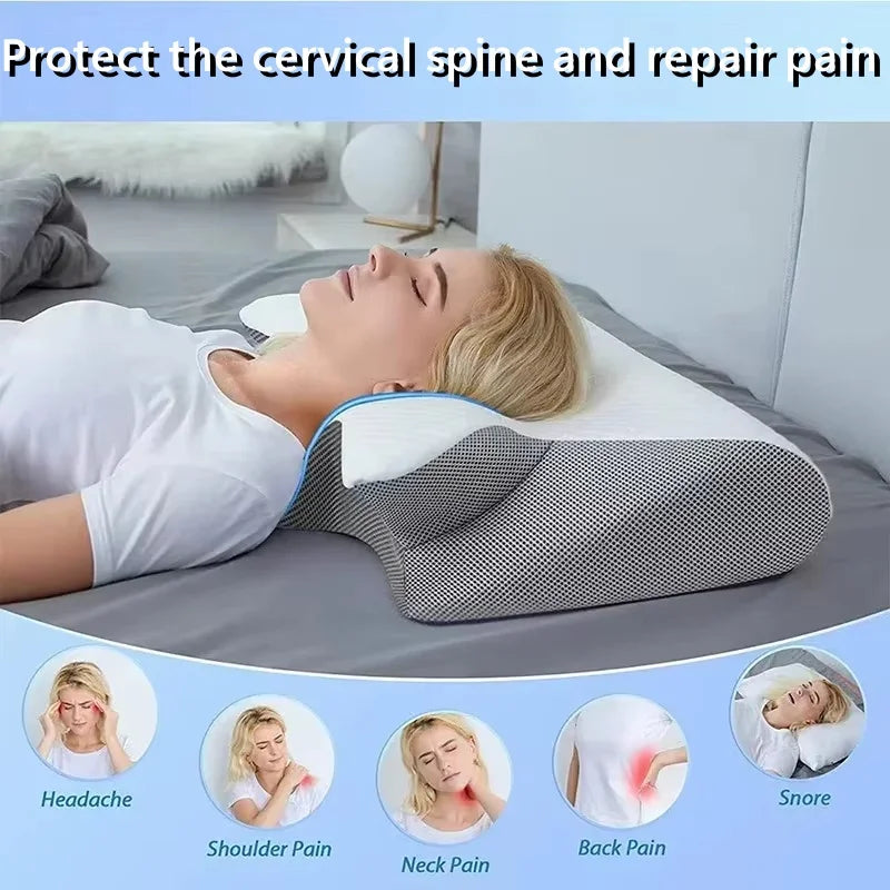 Ergonomic Butterfly Memory Foam Pillow