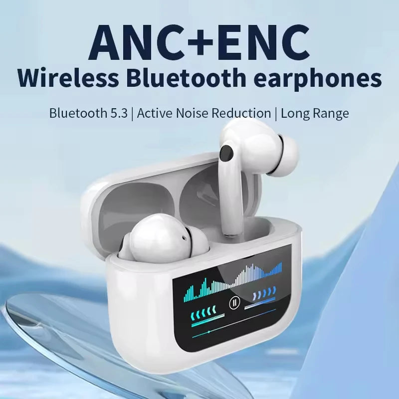 G4 ANC Sports Earphones with Microphone Wireless Earphones LED Screen Gaming Music Earphones Suitable for Android and iOS