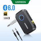 UGREEN Bluetooth 6.0 Receiver with LDAC, Hi-Res Wireless Audio Adapter 3.5mm AUX Receiver for Speakers/Wired Speakers/Stereo
