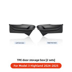 YZ For Tesla Model Y Juniper Model 3 Highland Door Side Storage Box Full-Cover Front and Rear Interior Storage Box Accessories