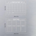 Magnetic Acrylic Calendar for Fridge Refrigerator Monthly Dry Erase Board Markers & Magnetic Pen Holder, Organic Glass Clea