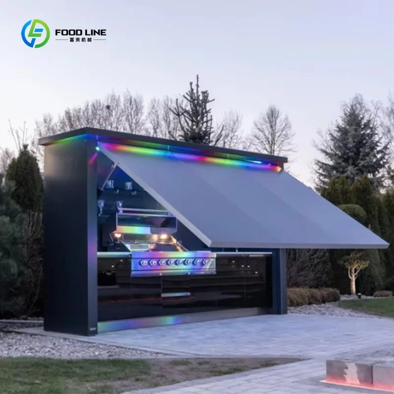 Stainless Steel Outdoor Kitchen Premium Weather Proof Outdoor Kitchen Outdoor Kitchen Pod with Roller Door Customized
