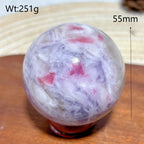 Healing Natural Crystals Unicorn Stone Pink Tourmaline Sphere Polished Gemstones Ball Home Decorations Room Decor Gift