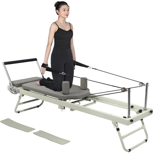 Foldable Pilates Reformer Machine for Home | Beginner & Intermediate Pilates Equipment | AlluCanFind