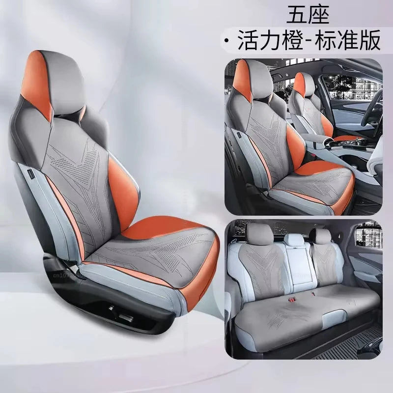 New suede Car Seat cover for BYD seal EV 2024 Breathable Comfortable Four Seasons Universal Auto Full Seats cushion