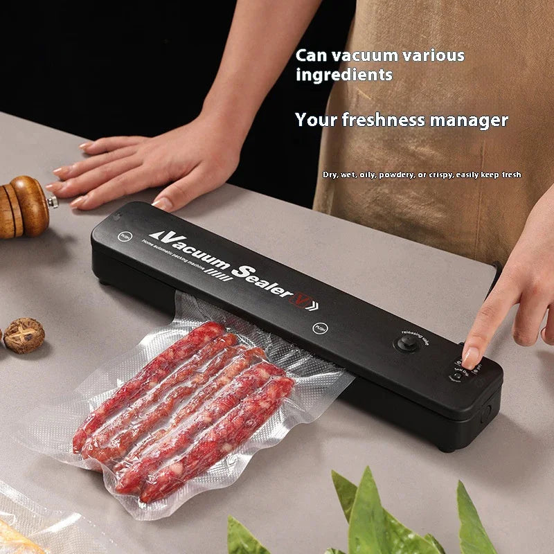 NEW 220V/110V electric vacuum sealant packaging machine, with vacuum bag link household food fresh black vacuum sealing machine