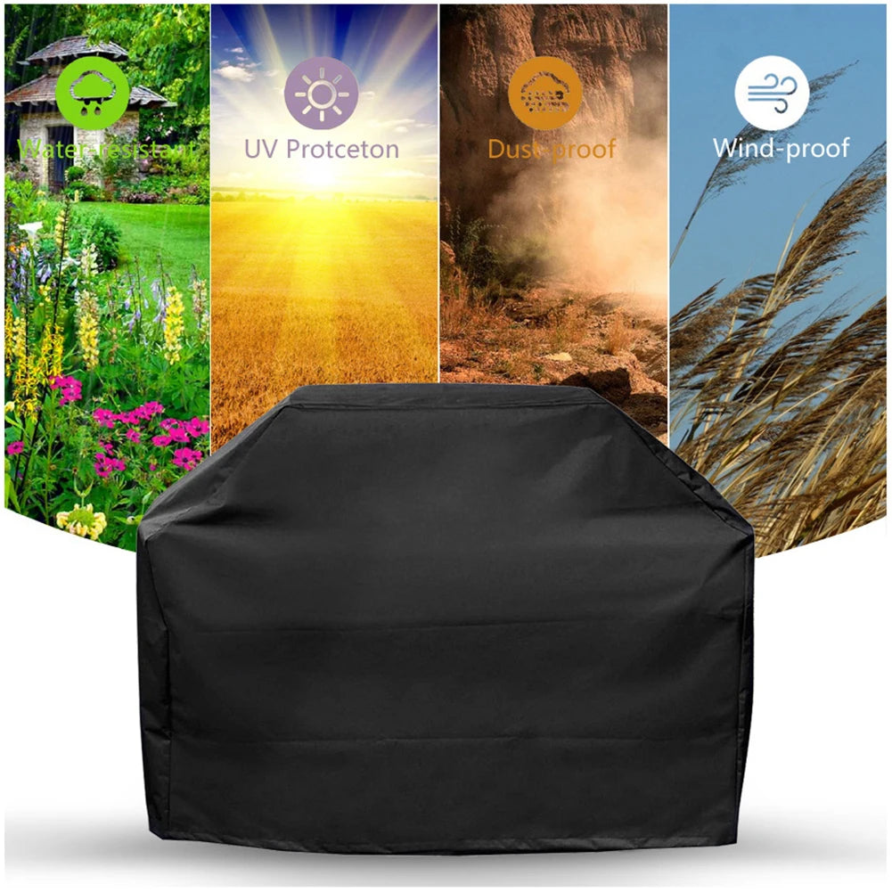 Outdoor BBQ Cover Dust Waterproof Weber Heavy Duty Charbroil Grill Cover Rain Protective Outdoor Barbecue Cover BBQ Accessories