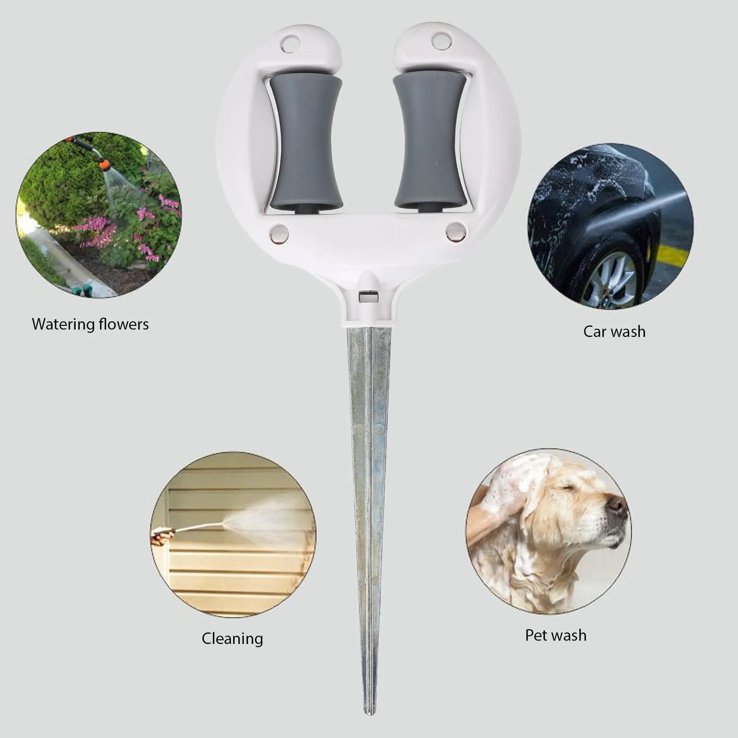 Garden Hose  Nail Top Roller Soft Water Pipe Positioning Pointed Head Lawn Hose  Spike Holder Hose  Spike Holder