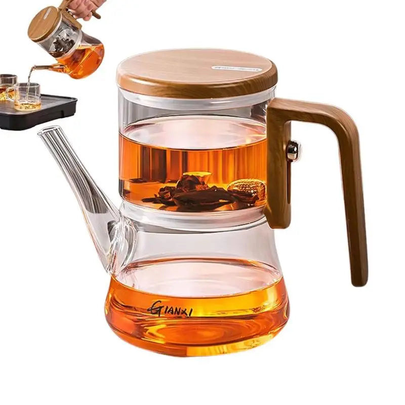 Magnetic Tea Pot Separation Removable Infuser Long mouthed teapot High Temperature Resistant Press Control Flower Tea Pot