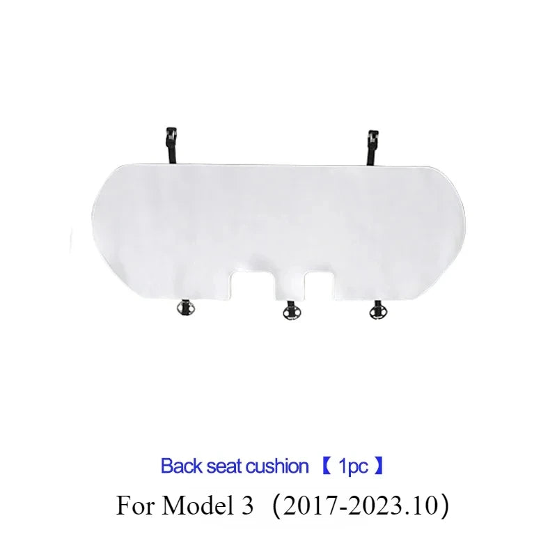 Seat Cover Cushion for Tesla Model 3 Y Flannel White Seat Protection Mat Anti-dirty Non-slip Cushion Car Interior Accessories