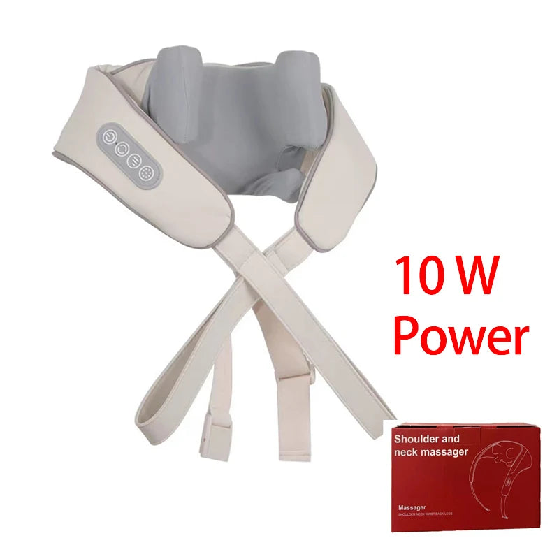 Shiatsu Neck And Shoulder Massager with LED Red Light Kneading Spine Back Muscle Relaxer for Home Use  Shoulder Massage Shawl