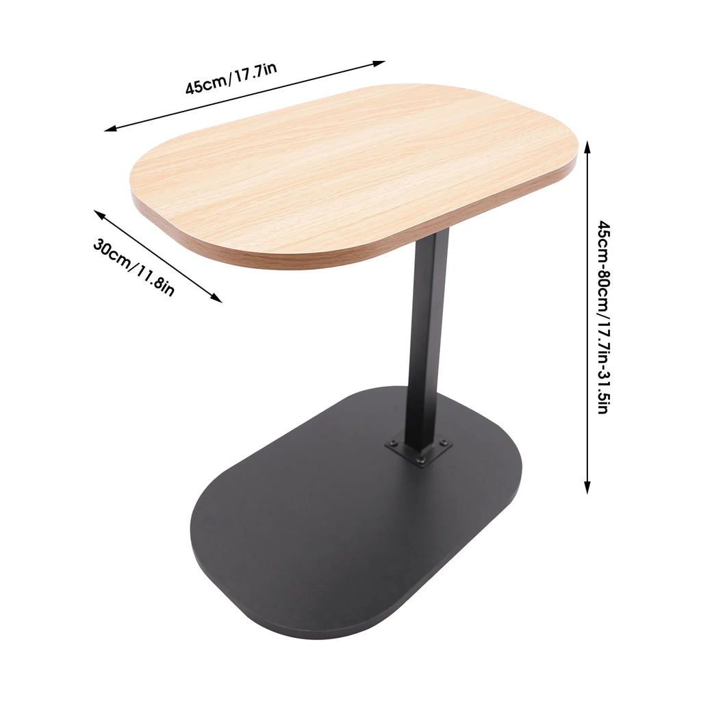 C-shaped Side Table, Small Coffee Table, Height Adjustable Side Table