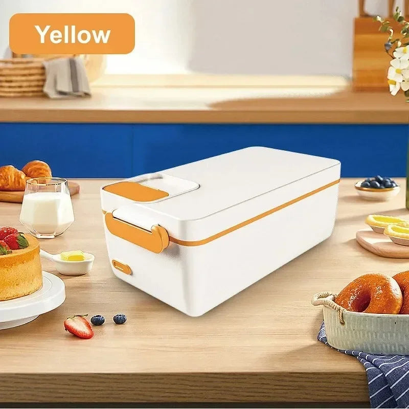 1L Portable USB Electric Lunch Box Rechargeable Heated Unplugged Rice Cooker Office Lunch Box Camping Heated Insulated Lunch Box