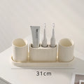 Wabi-sabi European Home Bathroom Set Hotel Electric Toothbrush shelf Bathroom Lotion bottle Toothbrush holder tray Toiletry set