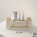 Wabi-sabi European Home Bathroom Set Hotel Electric Toothbrush shelf Bathroom Lotion bottle Toothbrush holder tray Toiletry set