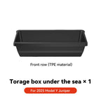 YZ For Tesla Model Y Juniper 2025 Under Seat TPE Hidden Storage Box Drawer Car Organizer Accessories For Tesla Car Accessories